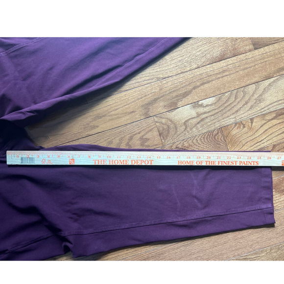 T by Talbots Straight Leg Leggings, Maroon, size 2XP, Elastic Waste, Zip Pockets - Picture 6 of 10